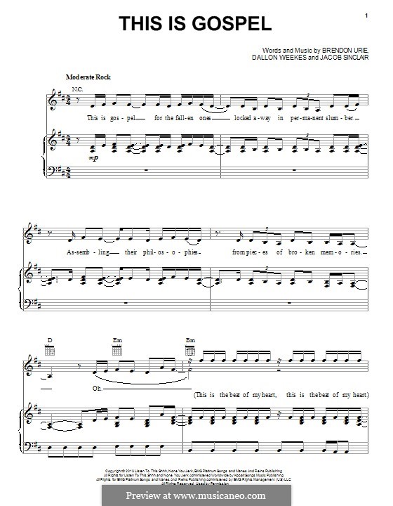panic at the disco music book