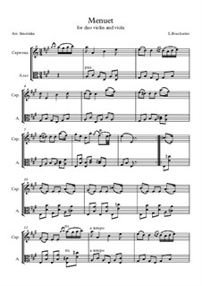 Minuet (Instrumental version): For violin and viola by Luigi Boccherini
