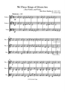 Chamber version: For two violins and viola by John H. Hopkins Jr.