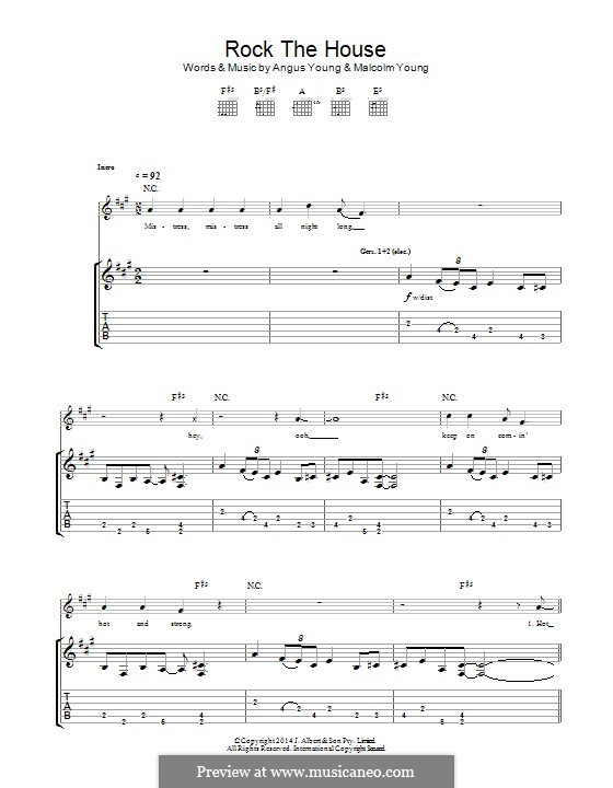 Rock the House (AC/DC): Para guitarra com guia by Angus Young, Malcolm Young
