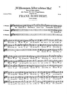 Willkommen, lieber schöner Mai, D.244: pimeira versão by Franz Schubert