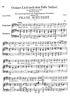 Ossians Lied nach dem Falle Nathos' (Ossian's Song after the Death of Nathos), D.278: E Major by Franz Schubert