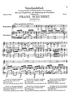 Vaterlandslied (Song of the Fatherland), D.287: segunda versão by Franz Schubert