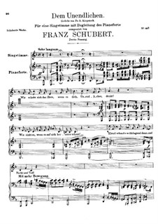 Dem Unendlichen (To the Infinite One), D.291: segunda versão by Franz Schubert