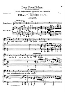 Dem Unendlichen (To the Infinite One), D.291: Third version by Franz Schubert