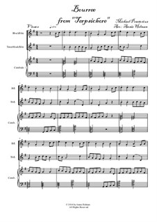 Terpsichore: Bourree, for two recorders and harpsichord by Michael Praetorius