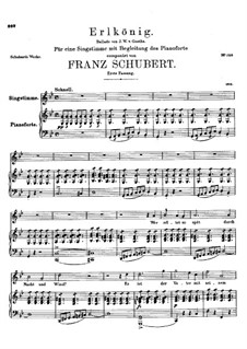 Erlkönig (Forest King), D.328 Op.1: For voice and piano - first version by Franz Schubert