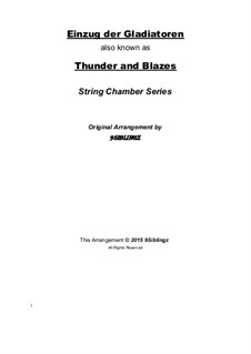 Entrance of the Gladiators, Op.68: para orquetra de cordas by Julius Fučík