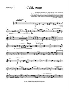 Celtic Arms: B Flat Trumpet 1 part by folklore, Patrick Sarsfield Gilmore, David Braham