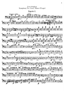 Symphony No.4 in C Minor 'Tragic', D.417: parte fagotes by Franz Schubert