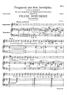 Fragment from Aeschylus, D.450: segunda versão by Franz Schubert