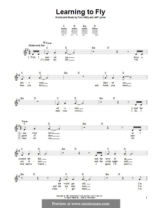 Learning to Fly (Tom Petty And The Heartbreakers): Para guitarra com guia by Jeff Lynne