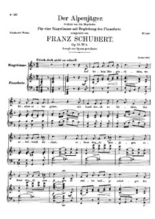 Der Alpenjäger (The Alpine Hunter), D.524 Op.13 No.3: pimeira versão by Franz Schubert