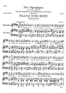 Der Alpenjäger (The Alpine Hunter), D.524 Op.13 No.3: segunda versão by Franz Schubert