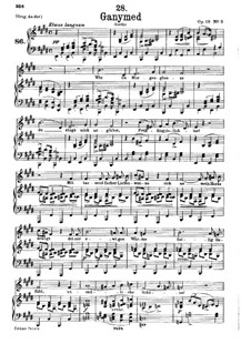 Ganymede, D.544 Op.19 No.3: para voz baixa e piano by Franz Schubert
