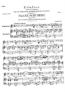 Erlafsee (Lake Erlaf), D.586 Op.8 No.3: para voz alta e piano by Franz Schubert