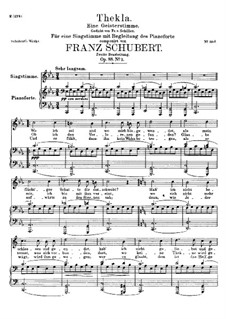 Thekla. A Spirit Voice, D.595 Op.88 No.2: segunda versão by Franz Schubert
