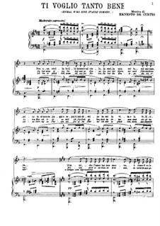 Ti voglio tanto bene: For tenor and piano by Ernesto de Curtis