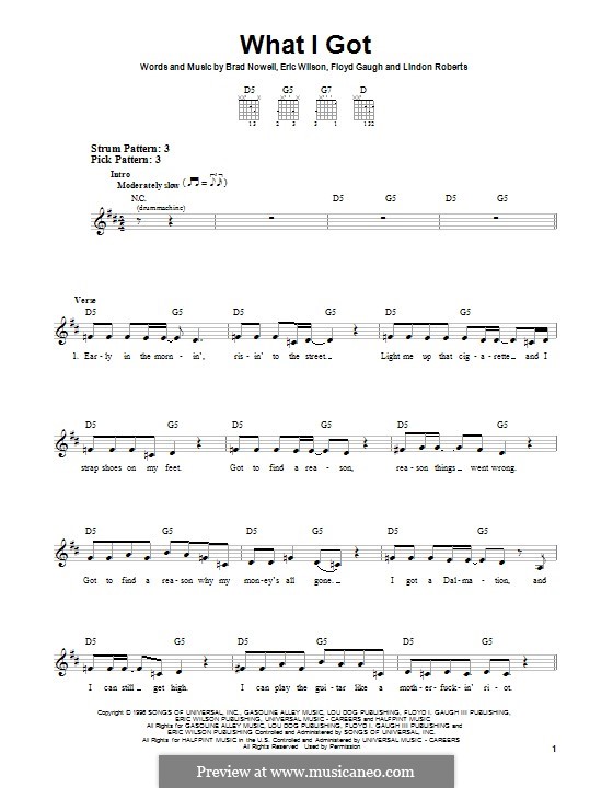 What I Got (Sublime): Para guitarra com guia by Brad Nowell, Eric Wilson, Floyd Gaugh, Lindon Roberts