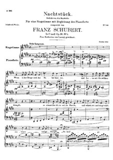Nachtstück (Nocturne), D.672 Op.36 No.2: para voz alta e piano by Franz Schubert