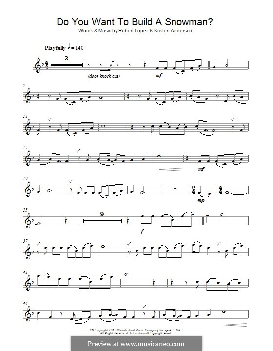 Do You Want to Build a Snowman? (from Frozen): para clarinete by Robert Lopez, Kristen Anderson-Lopez