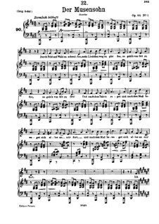 Der Musensohn (The Son of the Muses), D.764 Op.92 No.1: Partitura piano-vocal by Franz Schubert