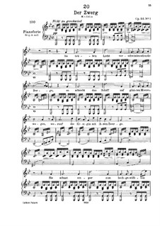 Der Zwerg (The Dwarf), D.771 Op.22 No.1: para voz baixa e piano by Franz Schubert