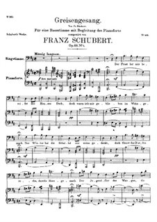 Greisengesang (Song of Old Age), D.778 Op.60 No.1: para voz alta e piano by Franz Schubert