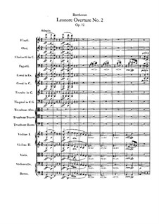 Leonore. Overture No.2 in C Major, Op.72a: partitura completa by Ludwig van Beethoven