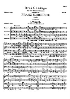 Three Songs, D.825 Op.64: No.1 Wehmut (Melancholy) by Franz Schubert