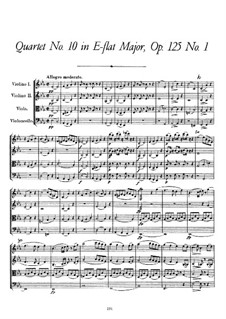 String Quartet No.10 in E Flat Major, D.87 Op.125 No.1: Partitura completa by Franz Schubert