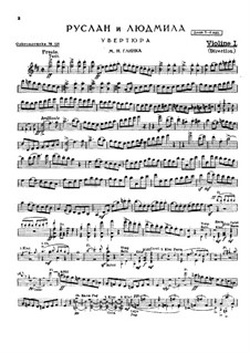 Overture: partes by Mikhail Glinka
