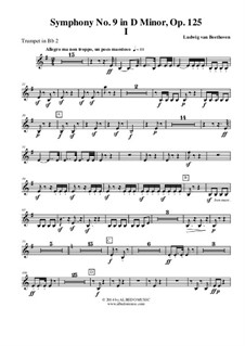 Movement I: Trompete em Bb 2 (parte transposta) by Ludwig van Beethoven