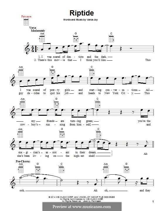 Riptide: para ukulele by Vance Joy