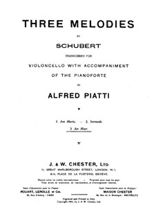 No.12 Am Meer (By the Sea): para Violoncelo e piano by Franz Schubert