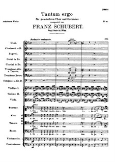 Tantum ergo in E Flat Major, D.962: Partitura completa by Franz Schubert