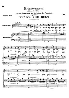 Erinnerungen (Memories), D.98: B flat Maior by Franz Schubert