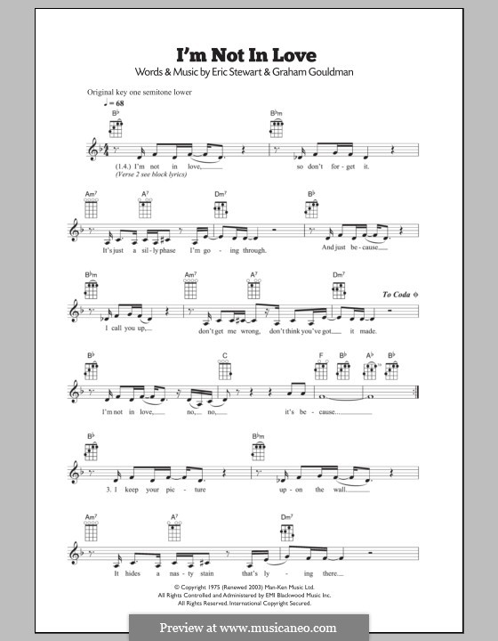 I'm Not in Love (10cc) por E. Stewart, G. Gouldman em músicaNeo