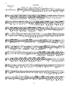 Quartet for Flute and Strings No.1 in C Minor, Op.86: parte do violino by Benoit Tranquille Berbiguier