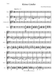 Ländler (Laendler): For flute, oboe, clarinet and guitar by David W Solomons