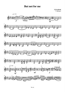 But not for Me: para quarteto de cordas- parte II violino, Ор.11 No.2 by George Gershwin