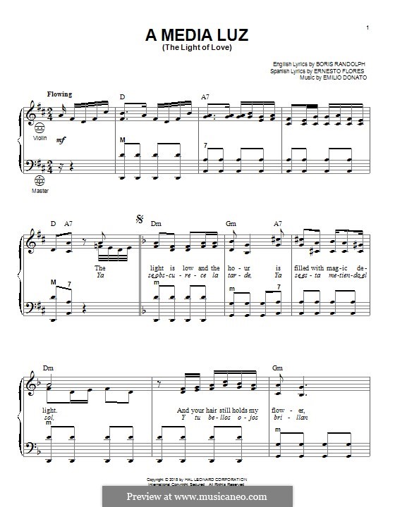 A Media Luz (The Light of Love): para acordeão by Emilio Donato, Ernesto Flores