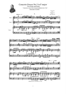 Concerto Grosso No.3 in F Major: For two flutes and piano, CS1.126 by Alessandro Scarlatti