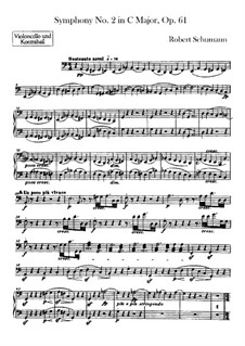 Symphony No.2 in C Major, Op.61: parte violoncelo e contrabaixo by Robert Schumann
