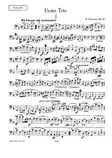 Piano Trio No.1 in D Minor, Op.63: parte violoncelo by Robert Schumann