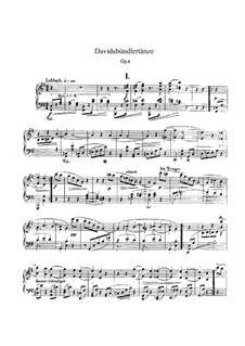 Dances of the League of David, Op.6: For piano (second version) by Robert Schumann