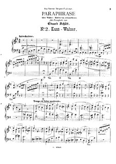 Concert Paraphrase on 'Kiss-Waltz' by J. Strauss: Concert Paraphrase on 'Kiss-Waltz' by J. Strauss by Eduard Schütt