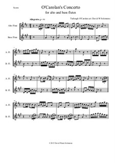 O Carolan's Concerto: For alto flute and bass flute by Turlough O'Carolan