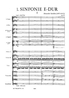 Symphony No.1 in E Major, Op.26: Partitura completa by Alexander Scriabin