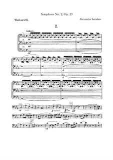 Symphony No.2 in C Minor, Op.29: parte violoncelo by Alexander Scriabin